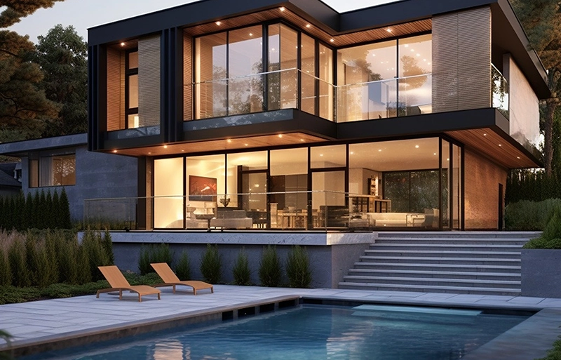 Casas na Pedra Branca - Fachada moderna